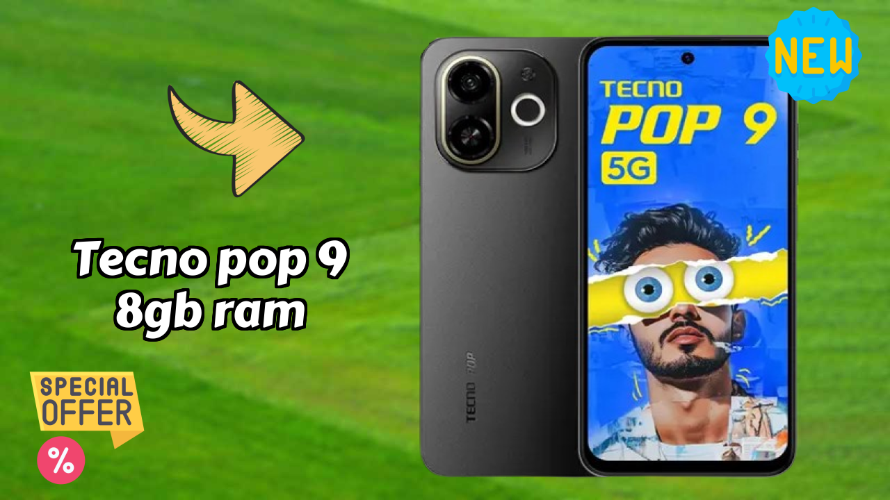 Tecno Pop 9 8GB RAM Camera Quality: 8 MP Front Camera Selfie